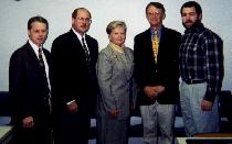 New board members Dennis McKeown, Karl Rice, Mike Riffel, Vicki Sheldon and Brian Burns.