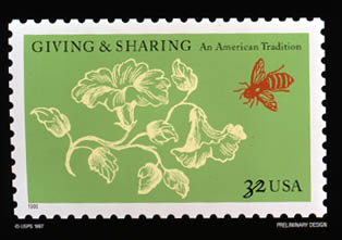 Stamp honoring philanthropy