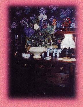 Vase with flower arrangement